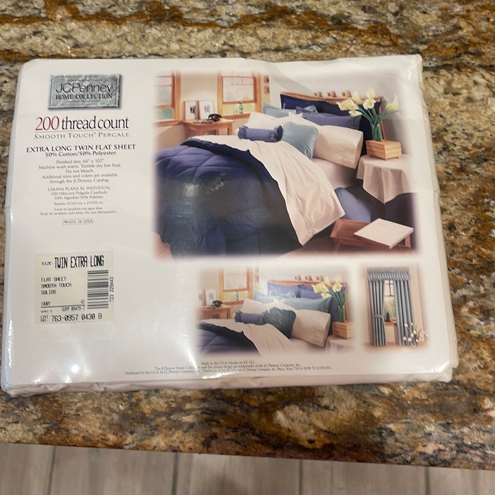 Flat sheets for twin bed set of 2